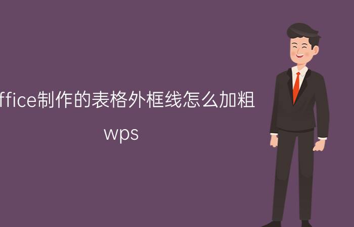 office制作的表格外框线怎么加粗 wps office怎么给文章设置特殊格式？